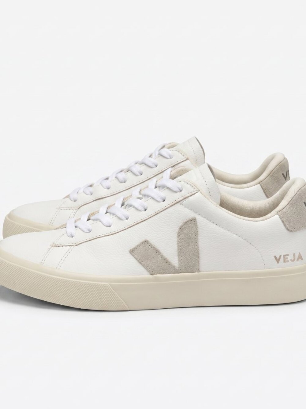 VEJA Esplar Leather Sneakers - White / Pierre - Women's Size 9 / EUR 42 Low Top